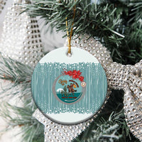 Cowboy Christmas Ceramic Ornament Giddy Up Jingle Horse Green Version - Wonder Print Shop