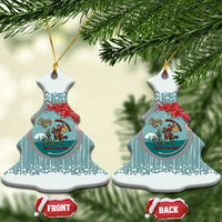 Cowboy Christmas Ceramic Ornament Giddy Up Jingle Horse Green Version - Wonder Print Shop