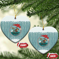 Cowboy Christmas Ceramic Ornament Giddy Up Jingle Horse Green Version - Wonder Print Shop