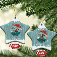 Cowboy Christmas Ceramic Ornament Giddy Up Jingle Horse Green Version - Wonder Print Shop