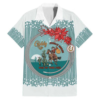 Cowboy Christmas Family Matching Mermaid Dress and Hawaiian Shirt Giddy Up Jingle Horse Green Version - Wonder Print Shop