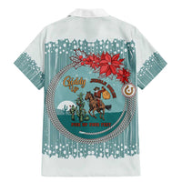 Cowboy Christmas Family Matching Mermaid Dress and Hawaiian Shirt Giddy Up Jingle Horse Green Version - Wonder Print Shop
