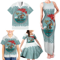 Cowboy Christmas Family Matching Tank Maxi Dress and Hawaiian Shirt Giddy Up Jingle Horse Green Version - Wonder Print Shop