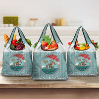 Cowboy Christmas Grocery Bag Giddy Up Jingle Horse Green Version - Wonder Print Shop