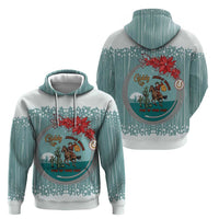 Cowboy Christmas Hoodie Giddy Up Jingle Horse Green Version - Wonder Print Shop
