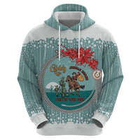 Cowboy Christmas Hoodie Giddy Up Jingle Horse Green Version - Wonder Print Shop