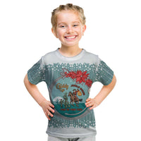 Cowboy Christmas Kid T Shirt Giddy Up Jingle Horse Green Version - Wonder Print Shop