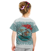 Cowboy Christmas Kid T Shirt Giddy Up Jingle Horse Green Version - Wonder Print Shop