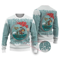 Cowboy Christmas Ugly Christmas Sweater Giddy Up Jingle Horse Green Version - Wonder Print Shop