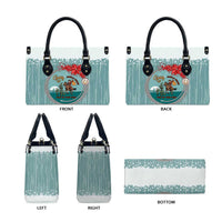 Cowboy Christmas Leather Bag Giddy Up Jingle Horse Green Version - Wonder Print Shop