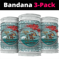 Cowboy Christmas Neck Gaiter Giddy Up Jingle Horse Green Version - Wonder Print Shop