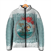 Cowboy Christmas Padded Jacket Giddy Up Jingle Horse Green Version - Wonder Print Shop