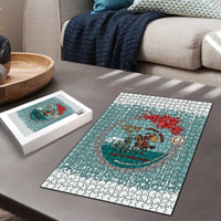 Cowboy Christmas Puzzle Giddy Up Jingle Horse Green Version - Wonder Print Shop