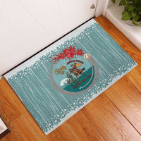 Cowboy Christmas Rubber Doormat Giddy Up Jingle Horse Green Version - Wonder Print Shop