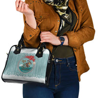 Cowboy Christmas Shoulder Handbag Giddy Up Jingle Horse Green Version - Wonder Print Shop