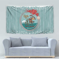 Cowboy Christmas Tapestry Giddy Up Jingle Horse Green Version - Wonder Print Shop