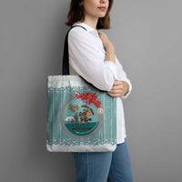 Cowboy Christmas Tote Bag Giddy Up Jingle Horse Green Version - Wonder Print Shop