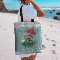 Cowboy Christmas Tote Bag Giddy Up Jingle Horse Green Version - Wonder Print Shop