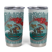 Cowboy Christmas Tumbler Cup Giddy Up Jingle Horse Green Version - Wonder Print Shop
