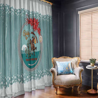 Cowboy Christmas Window Curtain Giddy Up Jingle Horse Green Version - Wonder Print Shop