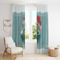 Cowboy Christmas Window Curtain Giddy Up Jingle Horse Green Version - Wonder Print Shop