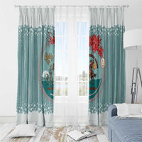 Cowboy Christmas Window Curtain Giddy Up Jingle Horse Green Version - Wonder Print Shop