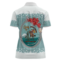 Cowboy Christmas Women Polo Shirt Giddy Up Jingle Horse Green Version - Wonder Print Shop
