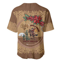 Cowboy Christmas Baseball Jersey Giddy Up Jingle Horse Brown Version - Wonder Print Shop