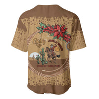Cowboy Christmas Baseball Jersey Giddy Up Jingle Horse Brown Version - Wonder Print Shop