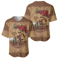 Cowboy Christmas Baseball Jersey Giddy Up Jingle Horse Brown Version - Wonder Print Shop