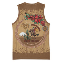 Cowboy Christmas Basketball Jersey Giddy Up Jingle Horse Brown Version - Wonder Print Shop