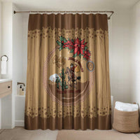 Cowboy Christmas Bathroom Set Giddy Up Jingle Horse Brown Version - Wonder Print Shop