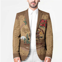 Cowboy Christmas Blazer Giddy Up Jingle Horse Brown Version - Wonder Print Shop