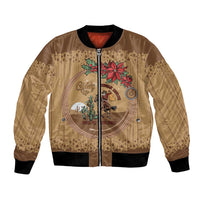 Cowboy Christmas Bomber Jacket Giddy Up Jingle Horse Brown Version - Wonder Print Shop