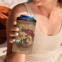 Cowboy Christmas 4 in 1 Can Cooler Tumbler Giddy Up Jingle Horse Brown Version - Wonder Print Shop
