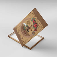 Cowboy Christmas Canvas Wall Art Giddy Up Jingle Horse Brown Version - Wonder Print Shop