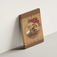 Cowboy Christmas Canvas Wall Art Giddy Up Jingle Horse Brown Version - Wonder Print Shop