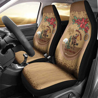 Cowboy Christmas Car Seat Cover Giddy Up Jingle Horse Brown Version - Wonder Print Shop
