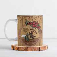 Cowboy Christmas Ceramic Mug Giddy Up Jingle Horse Brown Version - Wonder Print Shop