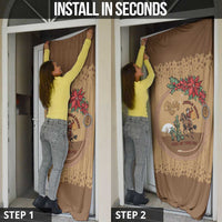 Cowboy Christmas Door Cover Giddy Up Jingle Horse Brown Version - Wonder Print Shop