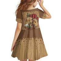 Cowboy Christmas Family Matching Off Shoulder Short Dress and Hawaiian Shirt Giddy Up Jingle Horse Brown Version - Wonder Print Shop