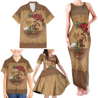 Cowboy Christmas Family Matching Tank Maxi Dress and Hawaiian Shirt Giddy Up Jingle Horse Brown Version - Wonder Print Shop