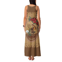 Cowboy Christmas Family Matching Tank Maxi Dress and Hawaiian Shirt Giddy Up Jingle Horse Brown Version - Wonder Print Shop
