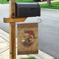 Cowboy Christmas Garden Flag Giddy Up Jingle Horse Brown Version - Wonder Print Shop