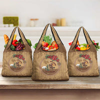 Cowboy Christmas Grocery Bag Giddy Up Jingle Horse Brown Version - Wonder Print Shop