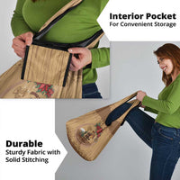 Cowboy Christmas Grocery Bag Giddy Up Jingle Horse Brown Version - Wonder Print Shop