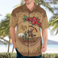 Cowboy Christmas Hawaiian Shirt Giddy Up Jingle Horse Brown Version - Wonder Print Shop