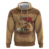 Cowboy Christmas Hoodie Giddy Up Jingle Horse Brown Version - Wonder Print Shop