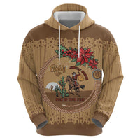 Cowboy Christmas Hoodie Giddy Up Jingle Horse Brown Version - Wonder Print Shop