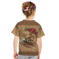 Cowboy Christmas Kid T Shirt Giddy Up Jingle Horse Brown Version - Wonder Print Shop
